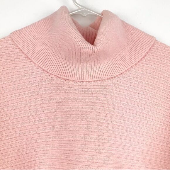 Philosophy Strawberry Pink Horizontal Knit Stripe Turtleneck Sweater - Picture 6 of 12